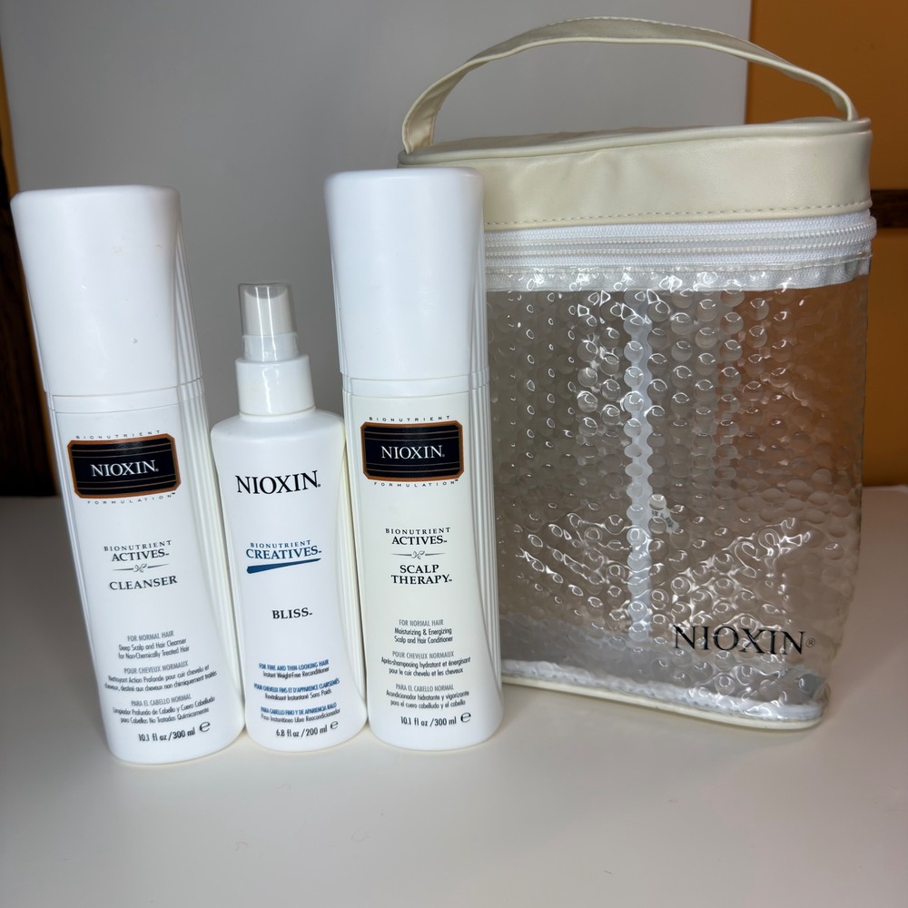 Nioxin Bionutrient Actives Cleanser Scalp Therapy Nioxin Bliss with Travel Bag